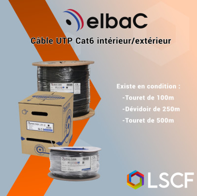Câble Elbac 251505 : UTP CAT6 Intérieur/Extérieur XL-LSZH